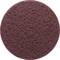 A reddish-brown, rough, oval pad with a fibrous structure, used for cleaning.