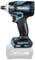 A cordless battery impact driver by Makita with a 40V max battery, in a black and teal design.