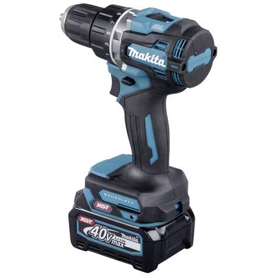 A blue cordless drill with a black handle and 40V battery, suitable for DIY projects and professional applications.