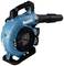 A blue leaf blower with a black handle and 'Makita' logo. It has a blower tube and a vent on the side.