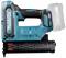 A cordless Makita nail gun holding a nail strip. The blue Makita logo is on the left, with the battery compartment on the right that accepts a 40V battery.