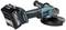 Cordless angle grinder with 40V battery, blue and black, suitable for concrete or metalwork. Brand logo visible on handle.