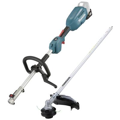 Cordless lawn trimmer with ergonomic handle and adjustable shaft. Ideal for cutting grass in hard-to-reach areas.