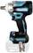 Cordless drill in navy blue and black with metal accents, offering a combination of performance and portability for various fastening tasks.