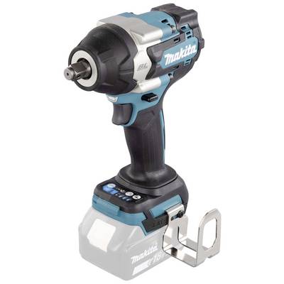 Cordless drill with a blue-black casing and silver accents, model featuring an ergonomic handle and 18V battery.