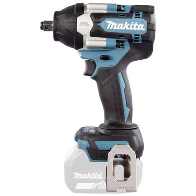 A compact, blue, cordless impact driver next to a Makita logo. Battery mounted below. Ideal for professional work.