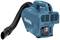 Portable blue vacuum cleaner with a flexible hose, suitable for versatile cleaning applications.