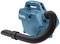 Portable vacuum cleaner in teal with a flexible hose. Suitable for construction or DIY work.