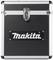 Black, vertical toolbox with a silver lock on top and a 'Makita' logo in the centre.