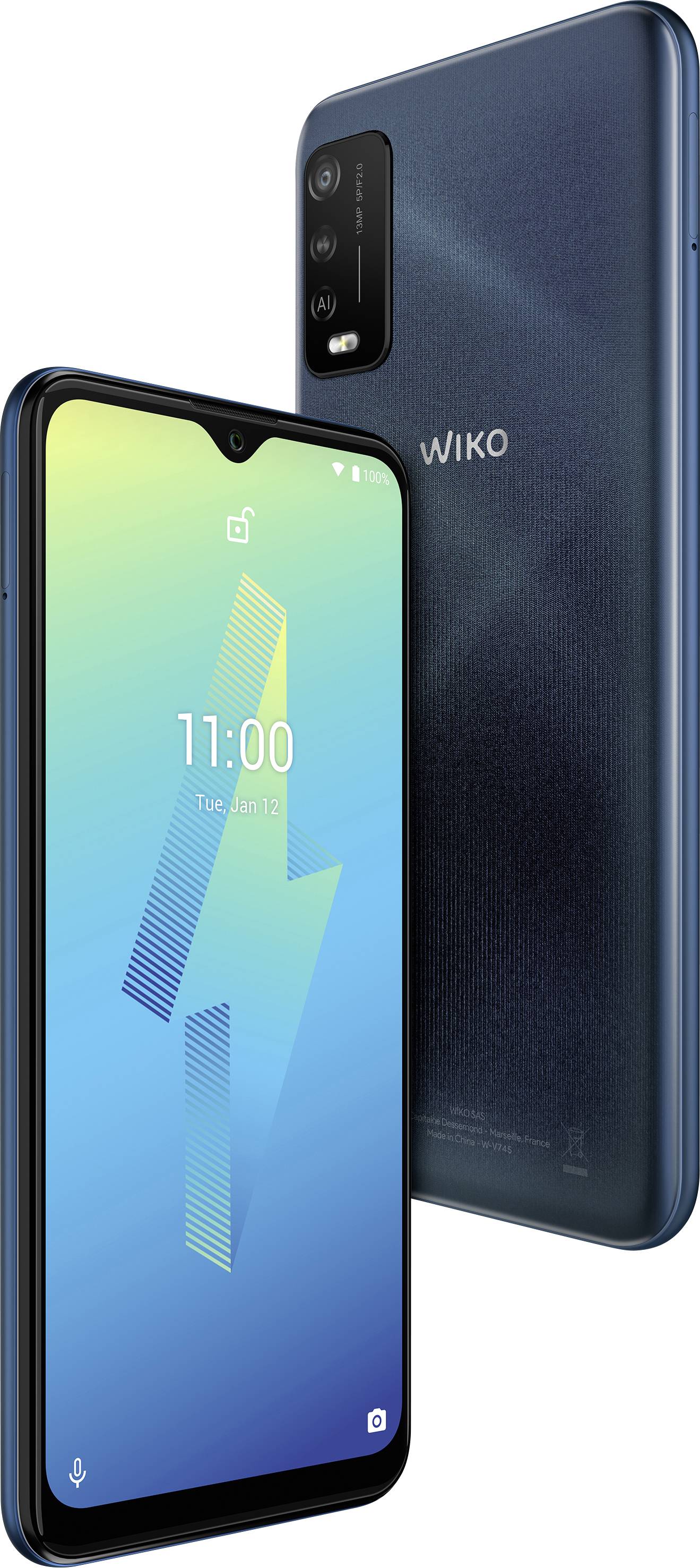 WIKO Mobile POWER U10 EU 32 GB Carbon, Blue 17.3 cm (6.82 inch) Smartphone-1