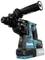 A cordless hammer drill in blue with a black handle and attachments. Brand and model identifiable, suitable for heavy-duty construction work.