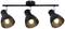 Triple ceiling light in black with adjustable spotlights that emit warm, diffused light. Ideal for modern interiors.
