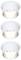Three white recessed lights in a vertical arrangement. Each light is cylindrical with a metallic inner reflector.