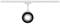 Single round LED spotlight mounted on a track, with a focus on modern, minimalist design.