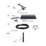 Wire set Salt max5x10W GU5.3 black (matt)/chrome 12V DC 60VA plastic/metal