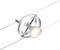 Round LED ceiling light with cable system, modern and minimalist in white, providing bright illumination. Ideal for living spaces.