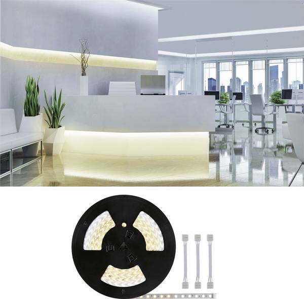 Paulmann  71041 LED strip extension  + plug 24 V 20 m Warm white to daylight white  20 m