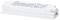 A rectangular electronic transformer with a white plastic casing and printed technical specifications.