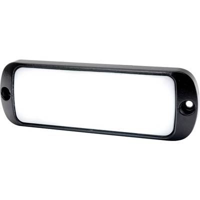 A rectangular LED light with a black frame and two mounting holes at the ends.