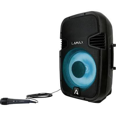 Lamax PartyBoomBox500 Karaoke splashproof, Mood lighting, rechargeable, Incl. microphone, Incl. remote control