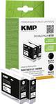 KMP Ink cartridge 2 pack replaced Brother LC1000BK Black, Black