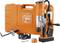 Orange, portable magnetic drill from Fein with accessories and case. Ideal for precise metal machining and industrial applications.