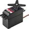 A black digital servo with a cross-arm disc, model number D5021, and a red and black label displaying 'RELY'.