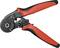 Wire strippers and crimping pliers with red handles for stripping and crimping cables. The pliers display scales for different cable sizes.
