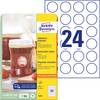 Avery-Zweckform 5080 All-purpose labels Ø 40 mm Paper White 1 Set Removable Inkjet printer, Laser printer, Laser, colour