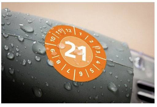 Avery-Zweckform 6943-2021 Test label 2021 Orange Self-adhesive film (Ø) 20 mm 20 mm 1 Set-3