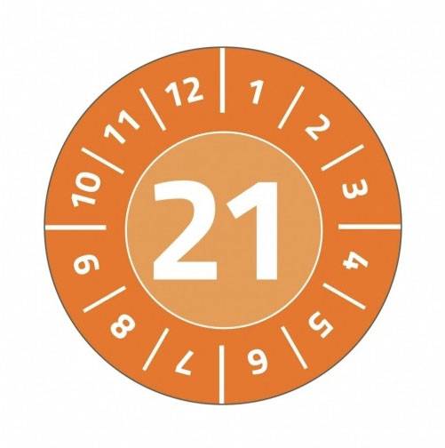 Avery-Zweckform 6946-2021 Test label 2021 Orange Self-adhesive film (permanent) (Ø) 30 mm 30 mm 1 Set