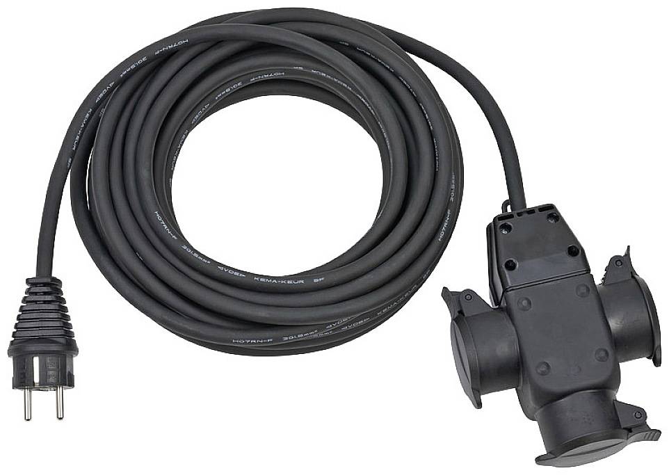Brennenstuhl 1166810301 Current Cable extension Black 10.00 m-0