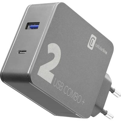 subtropisk Nat Stolpe Buy Cellularline ACHITKITC2CQCPD48K USB charger Mains socket 2 x USB 2.0  port A, USB-C® socket | Conrad Electronic