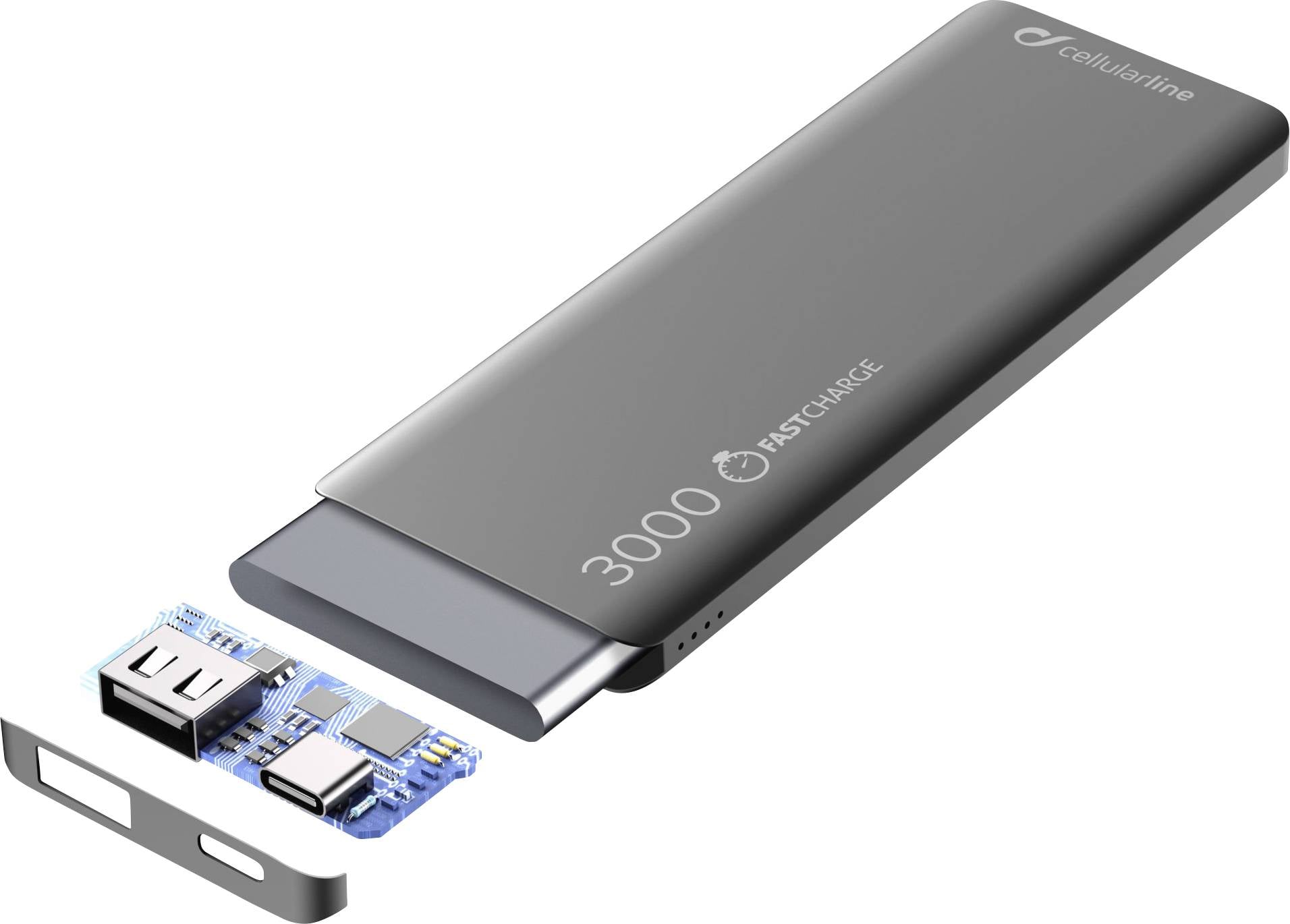 Cellularline Power bank 3000 mAh LiPo USB C® Black-1
