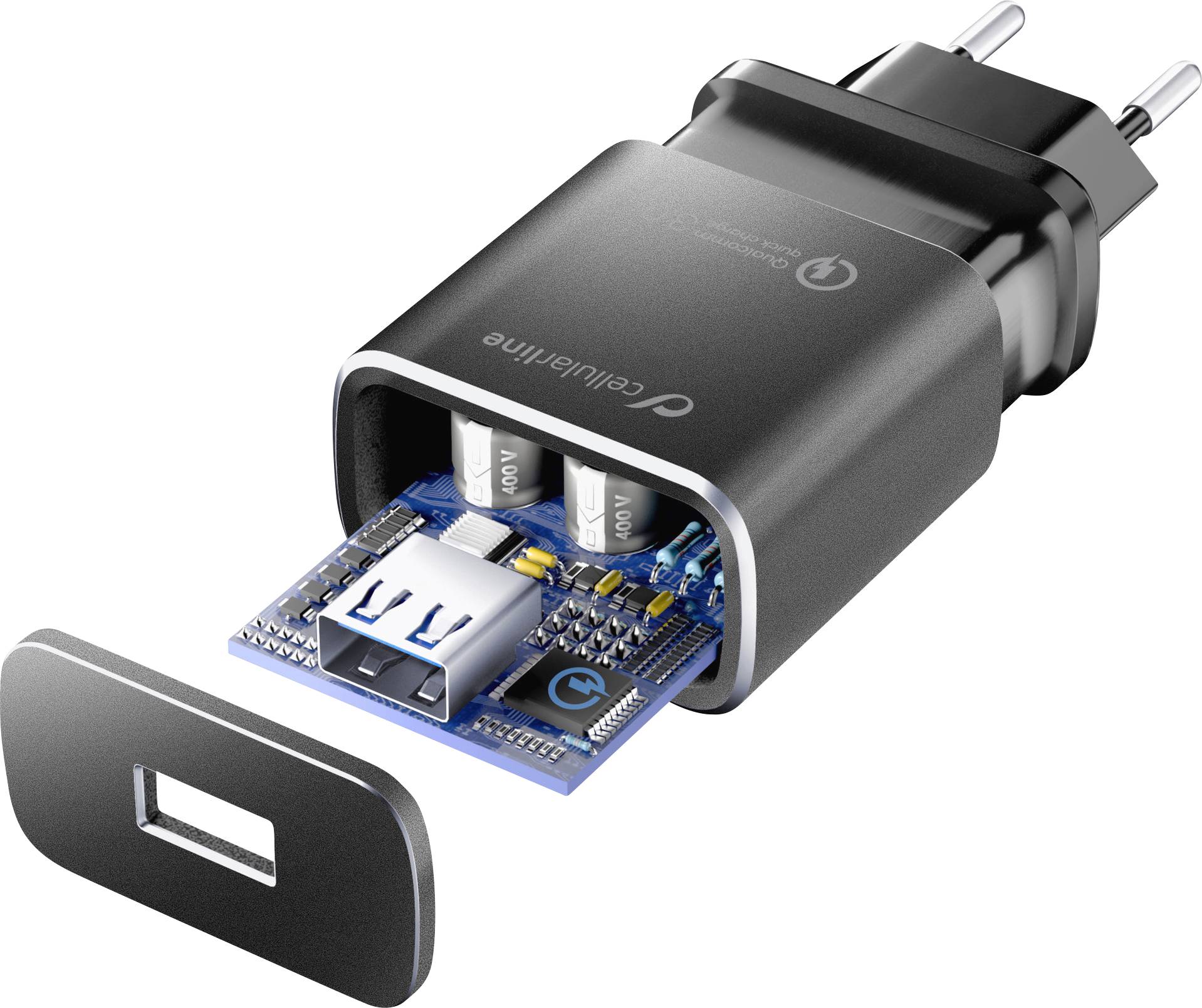 Cellularline TETRACHHUKITQCTYCK USB charger USB 2.0 port A Mains socket-1