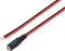 'Black and red cable with a DC power connector, suitable for connecting electrical components.'