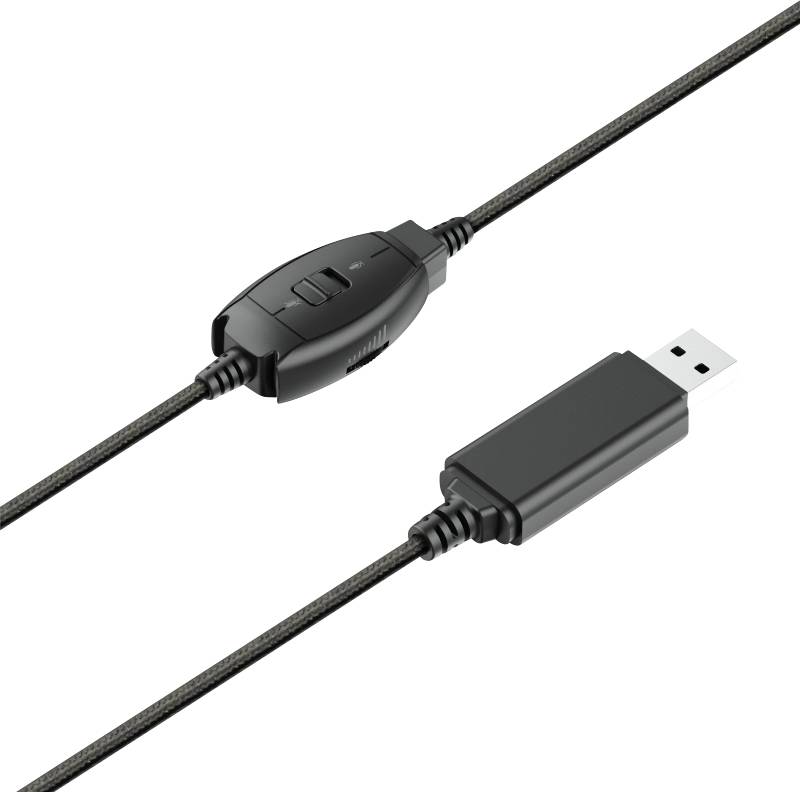 Trust RYDO Over-ear headset Corded (1075100) Stereo Black Volume control, Microphone mute PC-4