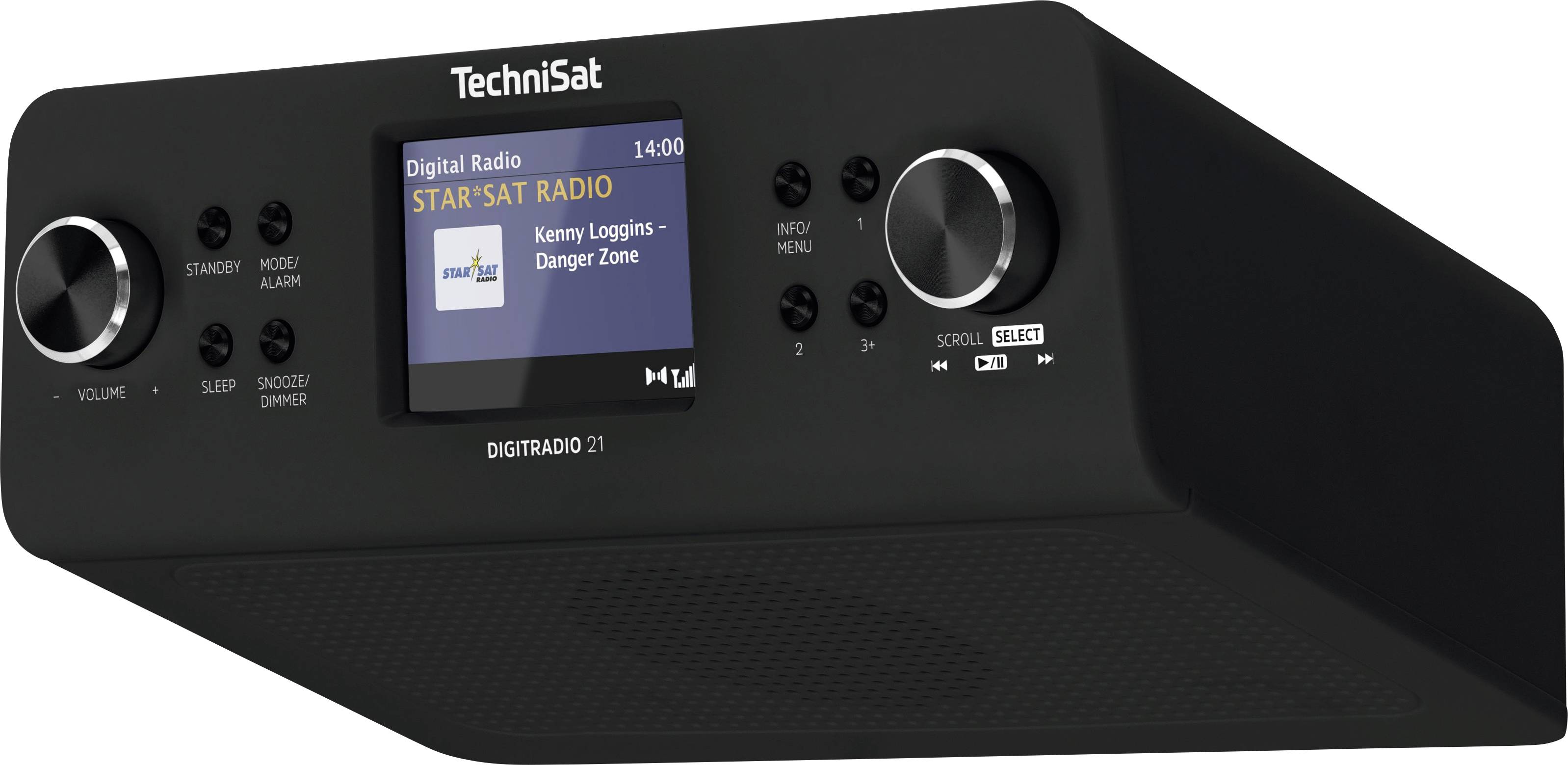 TechniSat DIGITRADIO 21 Radio base component DAB+, FM AUX, Bluetooth Alarm clock Black-4