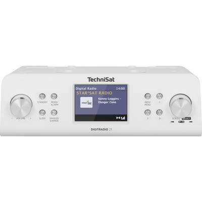 TechniSat DIGITRADIO 21 Radio base component DAB+, FM AUX, Bluetooth  Alarm clock White