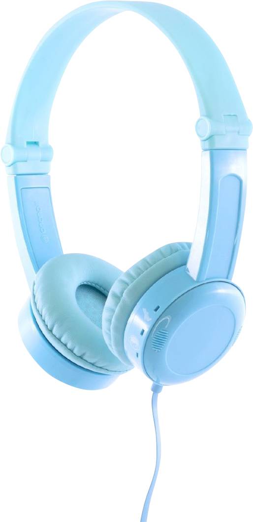 onanoff Travel Children On-ear headset Corded (1075100) Blue Foldable, Headset, Volume limiter