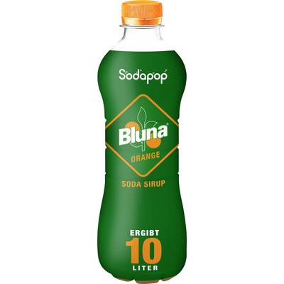 Green Bottle Sodapop Bluna Orange Soda Syrup. Makes 10 litres of drink.