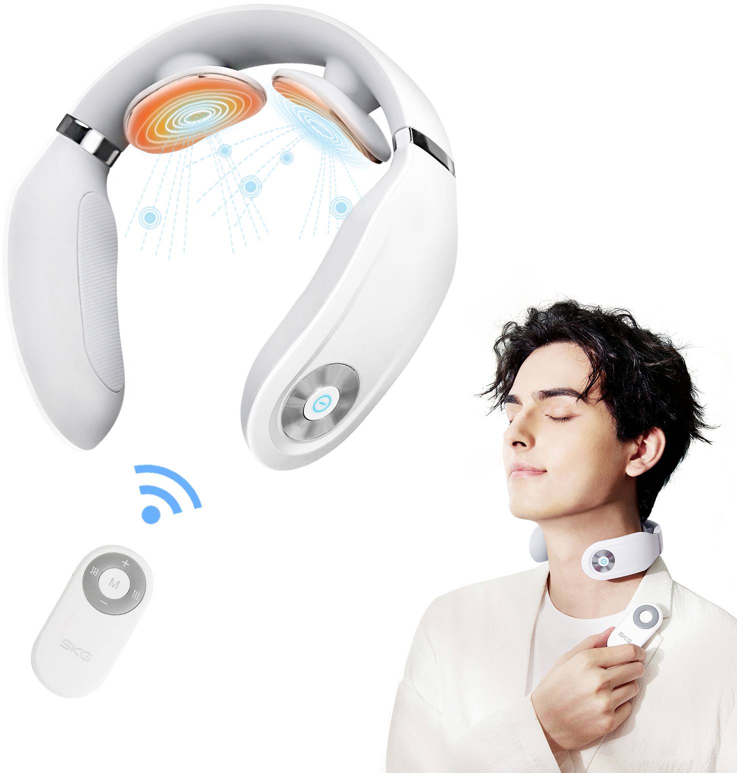 SKG 4098E Neck massager White-2