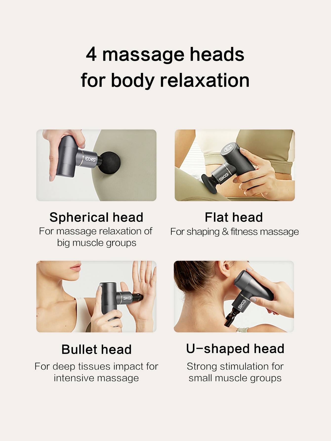 SKG F3-EN-GRAY Massage gun Grey-5