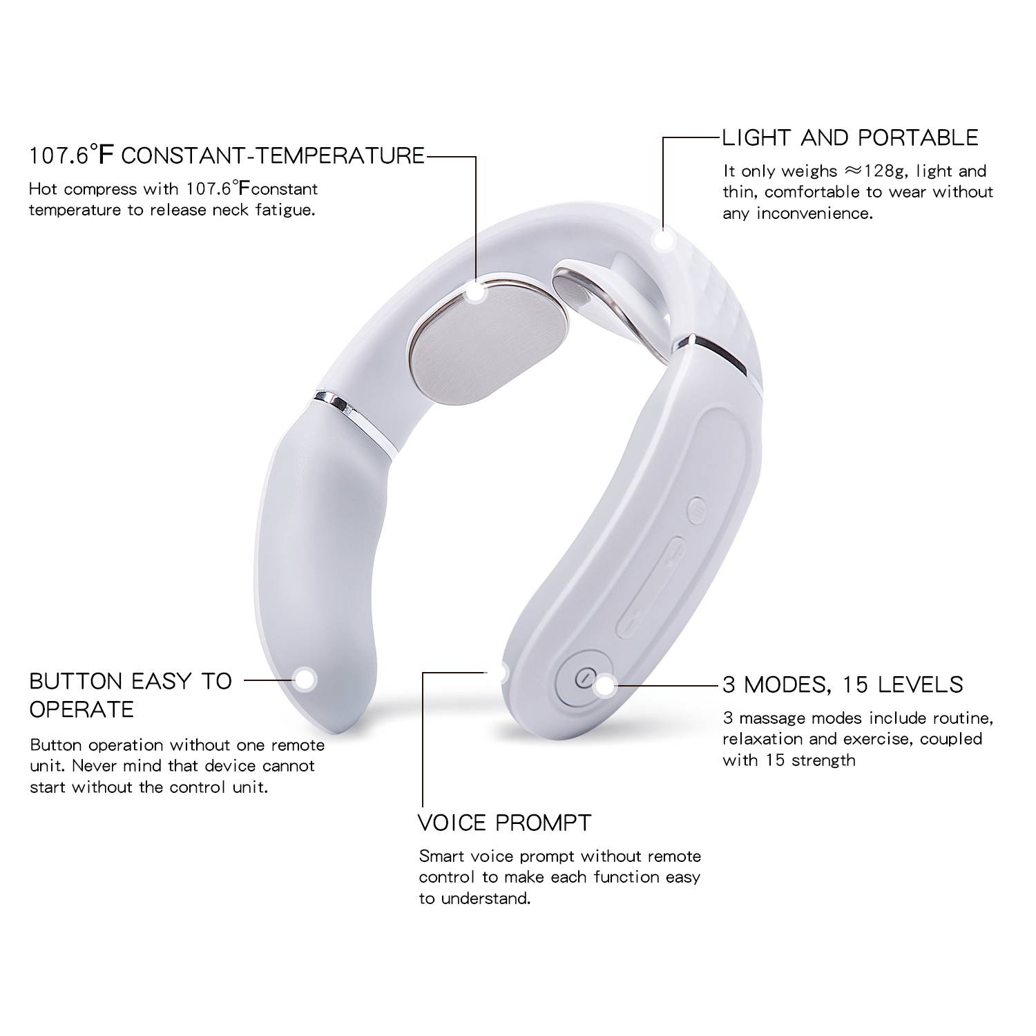 SKG 4356E Neck massager White-4