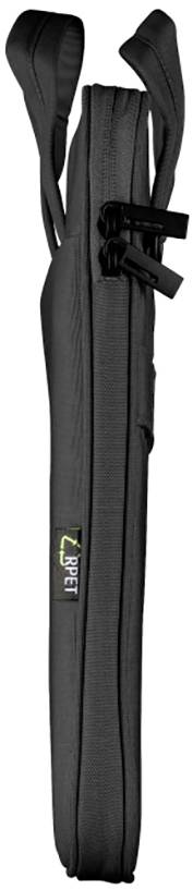 Black fabric guitar case with zips and carry handles, displaying the brand logo on the front.
