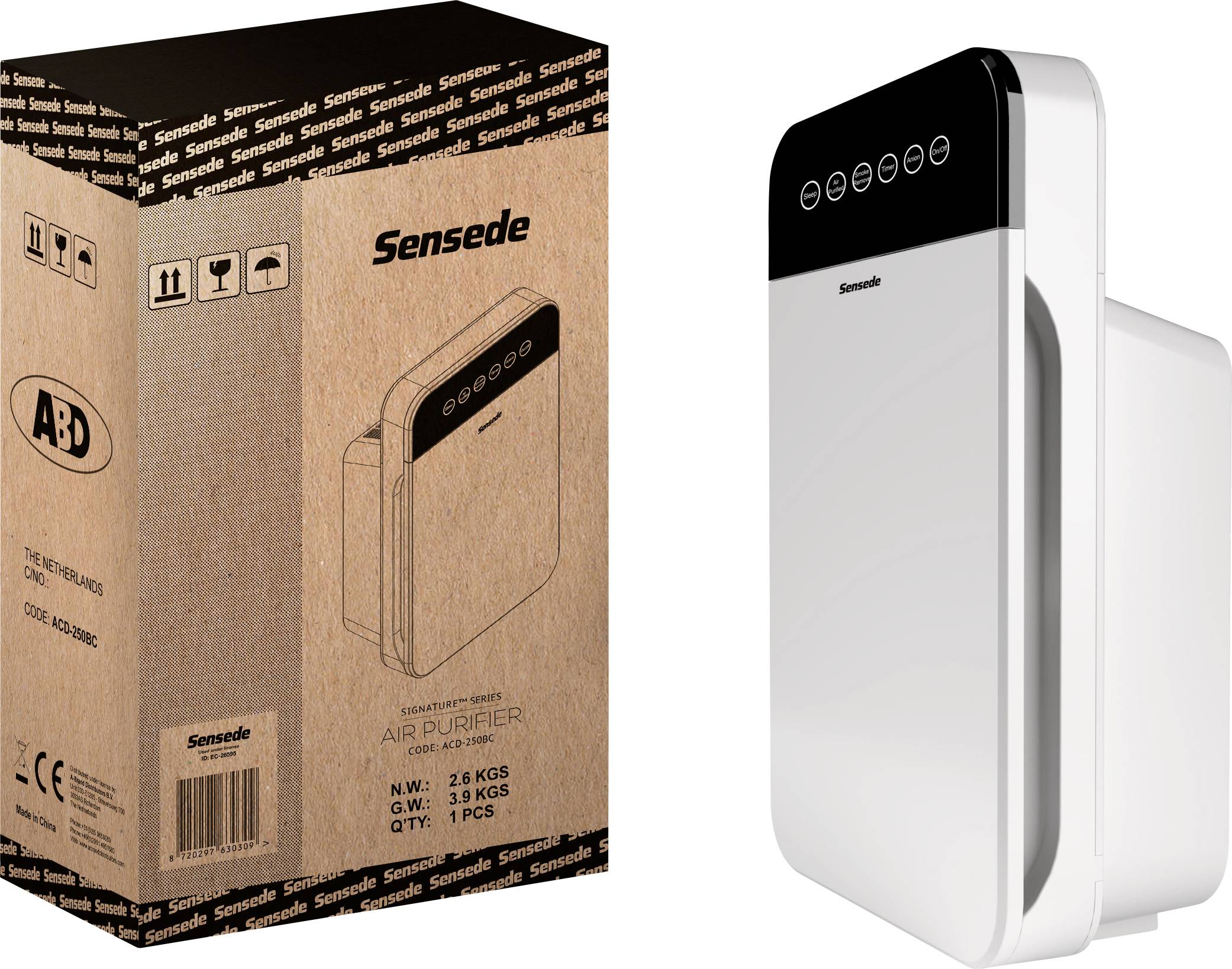 Sensede ACD-250BC ACD-250BC Air purifier White-2