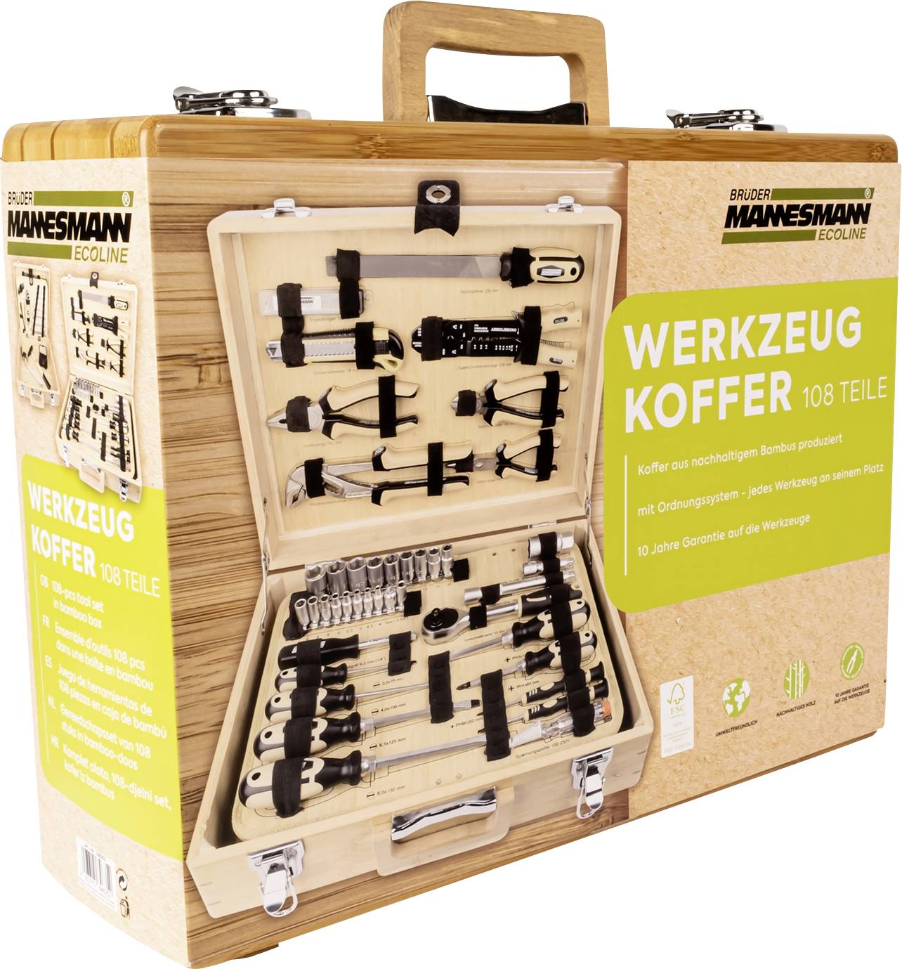 Brueder Mannesmann M29002 M29002 Tool set incl. bamboo case