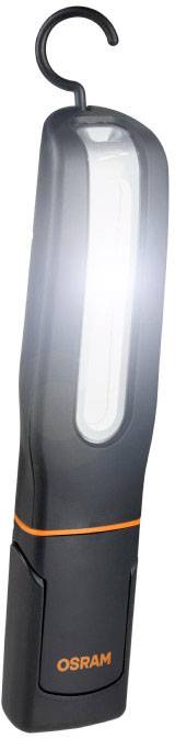 A portable LED work light with a hook and a bright, elongated illumination surface. The brand name 'OSRAM' is visible on the housing.