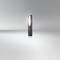 Torch on a grey background, standing with brightly illuminating LED light, modern and sleek design, suitable for portable lighting.