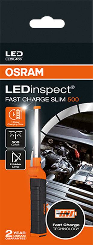OSRAM LEDIL406 LEDInspect FAST CHARGE SLIM500 LED (monochrome) Work light rechargeable, via USB 500 lm-24